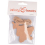 Infinity Hearts Til Og Fra Kort Juletræ Karton Brun 9x7cm - 10 stk