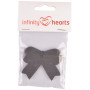Infinity Hearts Til Og Fra Kort Sløjfe Karton Sort 4,7x5,7cm - 10 stk