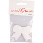 Infinity Hearts Til Og Fra Kort Sløjfe Karton Hvid 4,7x5,7cm - 10 stk