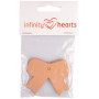 Infinity Hearts Til Og Fra Kort Sløjfe Karton Brun 4,7x5,7cm - 10 stk