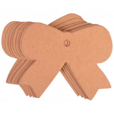 Infinity Hearts Til Og Fra Kort Sløjfe Karton Brun 4,7×5,7cm – 10 stk
