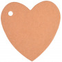 Infinity Hearts Til Og Fra Kort Hjerte Karton Brun 5,5x5,5cm - 10 stk