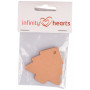 Infinity Hearts Til Og Fra Kort Juletræ Karton Brun 5,5x5,5cm - 10 stk