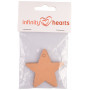 Infinity Hearts Til Og Fra Kort Stjerne Karton Brun 5,5x5,5cm - 10 stk