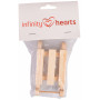 Infinity Hearts Nisse Kælk Træ 10x5x2,5cm - 1 stk
