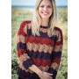 Mayflower Sweater med striber og hulmønster - Sweater Strikkeopskrift str. S - XXXL
