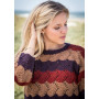 Mayflower Sweater med striber og hulmønster - Sweater Strikkeopskrift str. S - XXXL