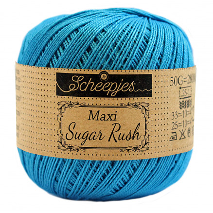Scheepjes Maxi Sugar Rush Garn Unicolor 146 Vivid Blue thumbnail
