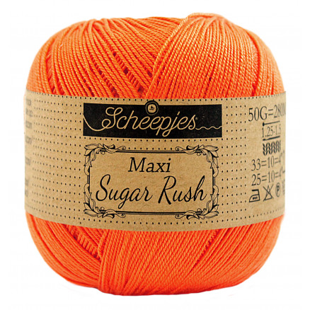 Scheepjes Maxi Sugar Rush Garn Unicolor 189 Royal Orange thumbnail
