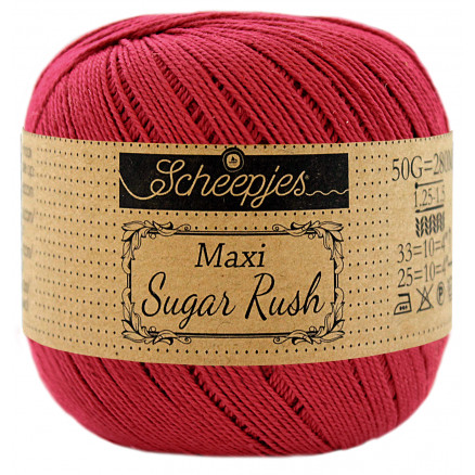 Scheepjes Maxi Sugar Rush Garn Unicolor 192 Scarlet
