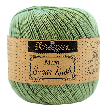 Scheepjes Maxi Sugar Rush Garn Unicolor 212 Sage Green thumbnail