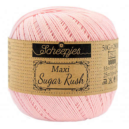 Scheepjes Maxi Sugar Rush Garn Unicolor 238 Powder Pink thumbnail