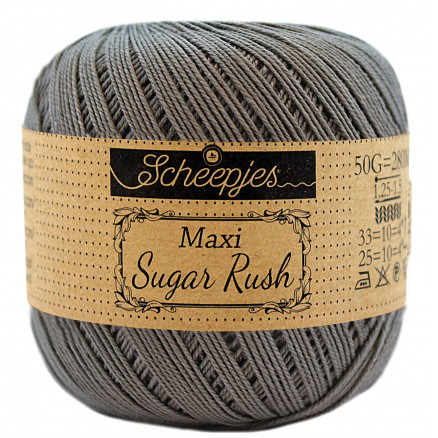 Scheepjes Maxi Sugar Rush Garn Unicolor 242 Metal Grey