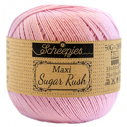Scheepjes Maxi Sugar Rush Garn Unicolor 246 Icy Pink