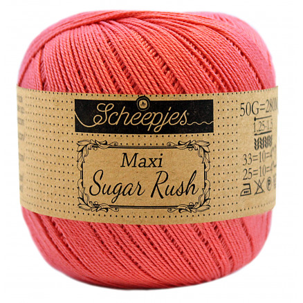 Scheepjes Maxi Sugar Rush Garn Unicolor 256 Corneli Rose thumbnail