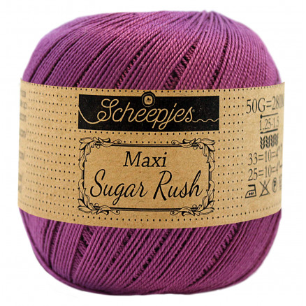 Scheepjes Maxi Sugar Rush Garn Unicolor 282 Ultra Violet thumbnail