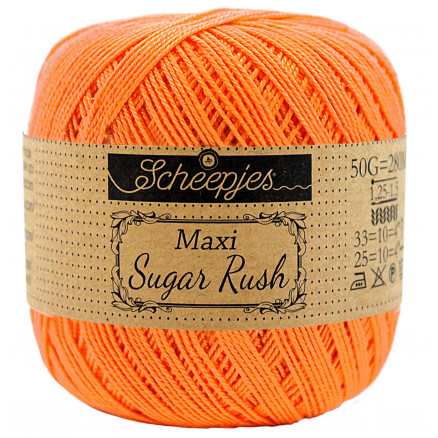 Scheepjes Maxi Sugar Rush Garn Unicolor 386 Peach