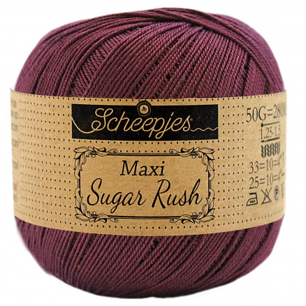 Scheepjes Maxi Sugar Rush Garn Unicolor 394 Shadow Purple thumbnail