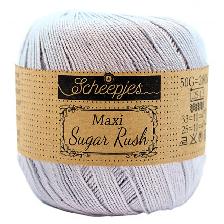 Scheepjes Maxi Sugar Rush Garn Unicolor 399 Lilac Mist thumbnail