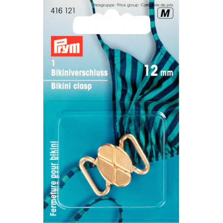 Prym Bikini hægter/Bikini lukninger Metal Guld 12mm - 1 sæt