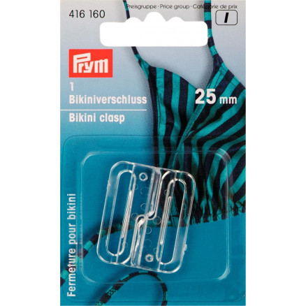 Prym Bikini hægter/Bikini lukninger Plastik Transparent 25mm - 1 sæt