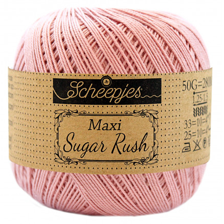 Scheepjes Maxi Sugar Rush Garn Unicolor 408 Old Rosa