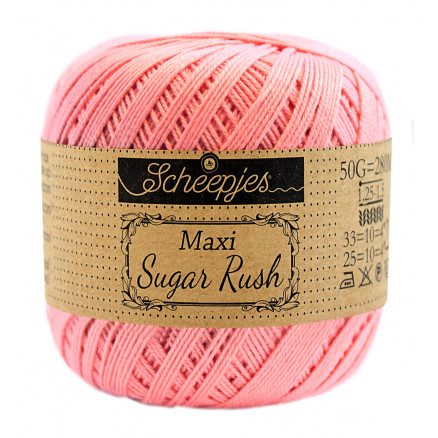Scheepjes Maxi Sugar Rush Garn Unicolor 409 Soft Rosa thumbnail