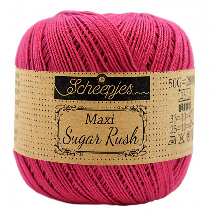 Scheepjes Maxi Sugar Rush Garn Unicolor 413 Cherry thumbnail