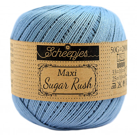 Scheepjes Maxi Sugar Rush Garn Unicolor 510 Sky Blue thumbnail