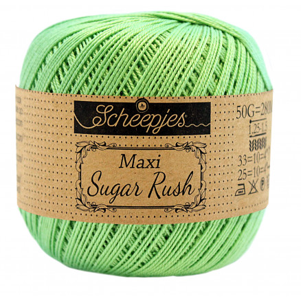 Scheepjes Maxi Sugar Rush Garn Unicolor 513 Spring Green thumbnail