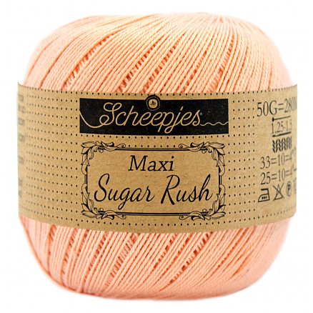 Scheepjes Maxi Sugar Rush Garn Unicolor 523 Pale Peach