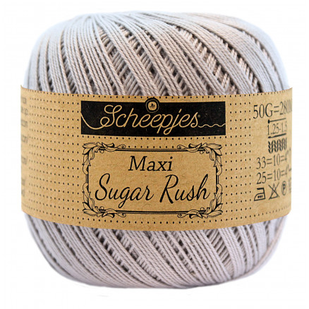 Scheepjes Maxi Sugar Rush Garn Unicolor 618 Silver