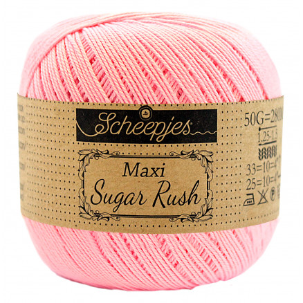 Scheepjes Maxi Sugar Rush Garn Unicolor 749 Pink thumbnail