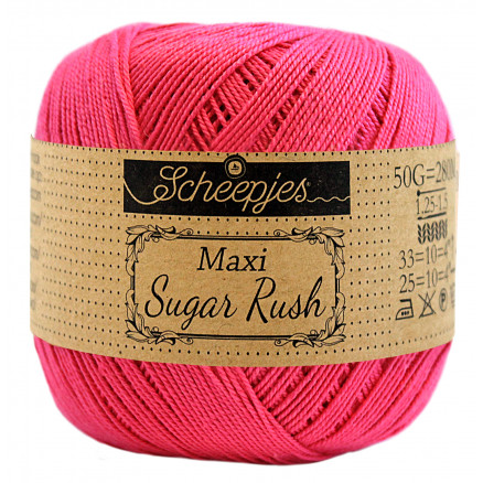 Scheepjes Maxi Sugar Rush Garn Unicolor 786 Fuchsia thumbnail
