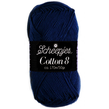 Scheepjes Cotton 8 Garn Unicolor 527 Marineblå