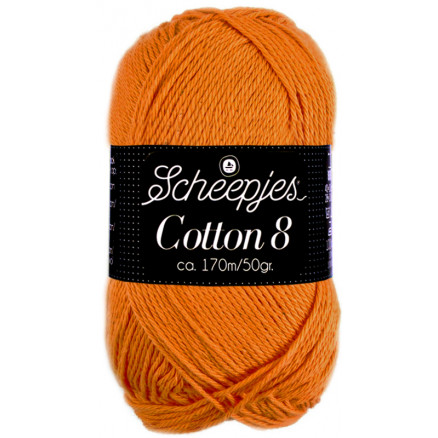 Scheepjes Cotton 8 Garn Unicolor 639 Orange thumbnail