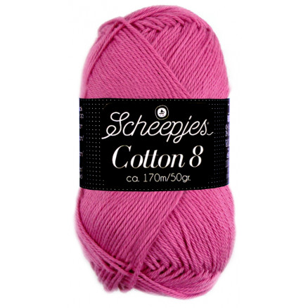 Scheepjes Cotton 8 Garn Unicolor 653 Rosa