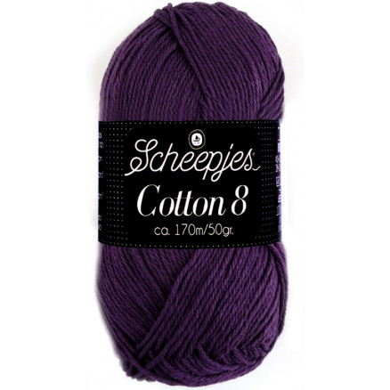 Scheepjes Cotton 8 Garn Unicolor 721 Aubergine thumbnail