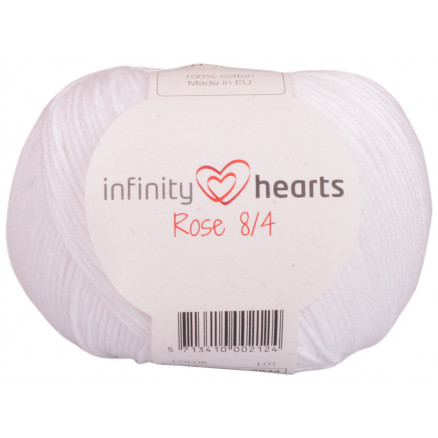 Infinity Hearts Rose 8/4 Garn Unicolor 02 Hvid thumbnail