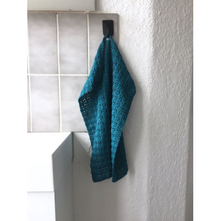 16: Gæstehåndklæde af Rito Krea - Håndklæde Hækleopskrift 34x42 cm - Gæstehåndklæde af Rito Krea