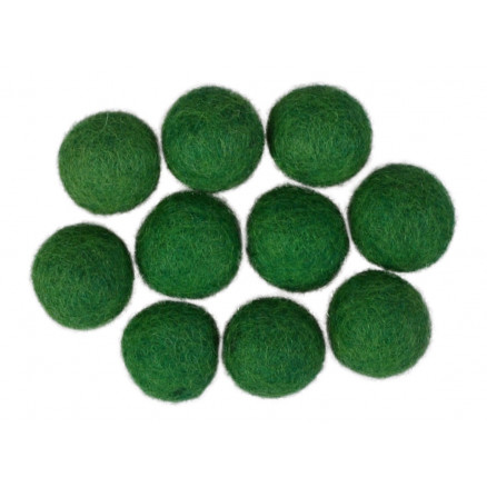 Filtkugler 20mm Mørkegrøn GN10 - 10 stk