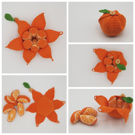 17: Karlas Appelsin af Rito Krea - Frugt Hækleopskrift 10cm - Karlas Appelsin af Rito Krea - Frugt Hækleopskrift 22cm