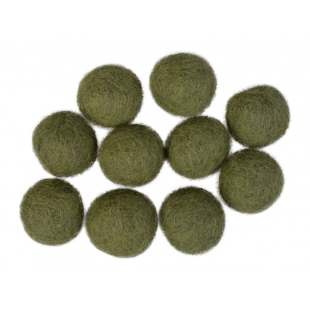 Filtkugler 20mm Støvet Grøn GN9 - 10 stk