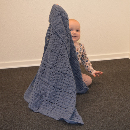 Nordic Baby Merino Babytæppe af Rito Krea - Baby Tæppe Hækleopskrift 7 -  70 x 100 cm