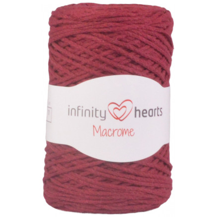 Infinity Hearts Macrome Garn 30 Bordeaux Rød thumbnail