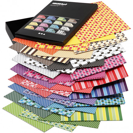 Color Bar rivekarton, A4 210x297 mm, 250 g, ass. farver, mønstret kart thumbnail