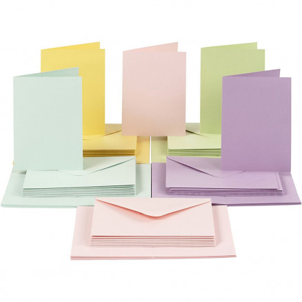 Kort og kuverter, kort str. 10,5x15 cm, kuvert str. 11,5x16,5 cm, past
