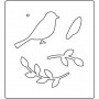 Skæreskabelon, str. 14x15,25 cm, tykkelse 15 mm, fugl, 1stk.