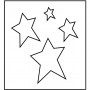 Skæreskabelon, str. 14x15,25 cm, tykkelse 15 mm, stjerne, 1stk.