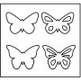 Skæreskabelon, str. 14x15,25 cm, tykkelse 15 mm, sommerfugl, 1stk.